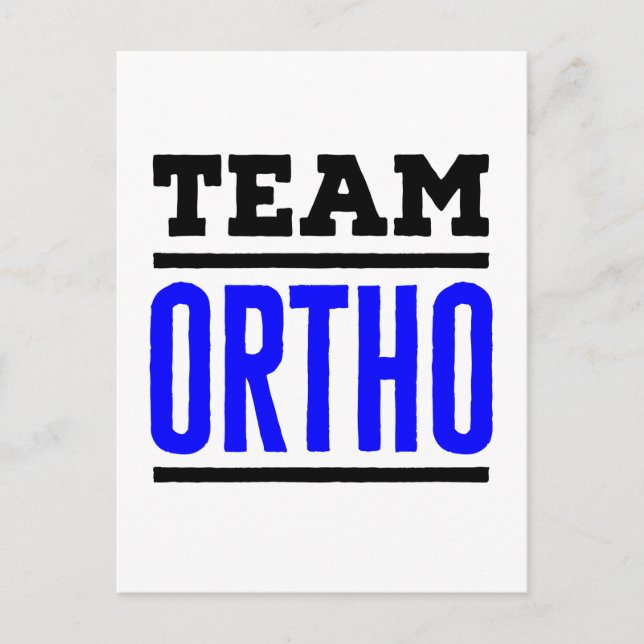 Team Ortho Orthopedic Orthopedic Nurse Doktor Vykort (Framsida)
