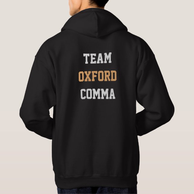 Team Oxford Comma T-Shirt Hoodie (Baksida)