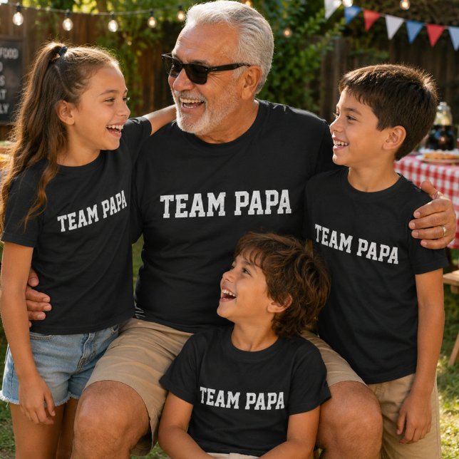 Team Papa Matchande Barn Fars Dag Present  T Shirt (Skapare uppladdad)