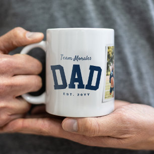 Team pappa-familjen namn, en sportsflotta för foto kaffemugg