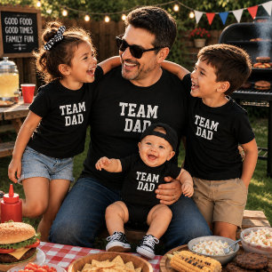 Team Pappa Matchande Barn Fars Dag Present T Shirt