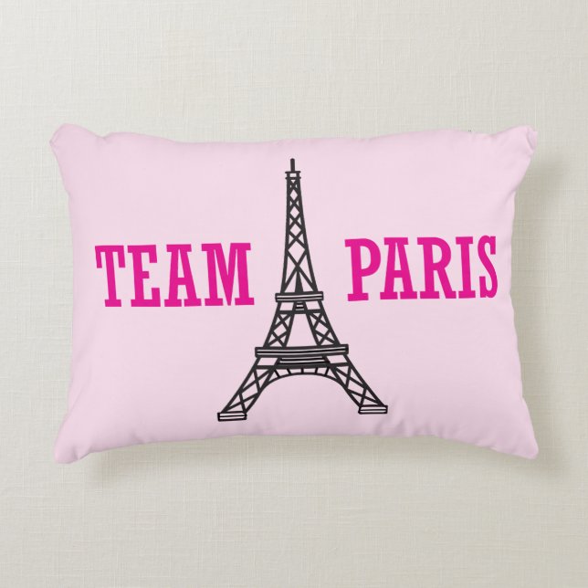 "Team Paris" accentpang Prydnadskudde (Framsidan)