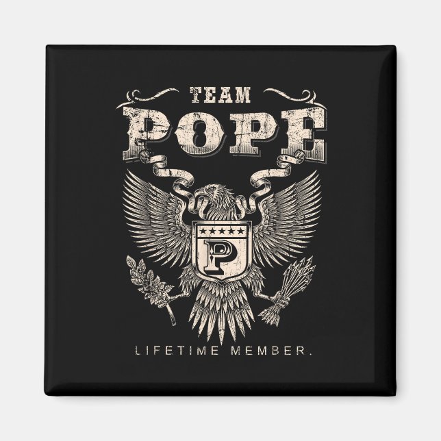 Team Påve Familjenamn Livstidsmedlem  Magnet (Framsidan)