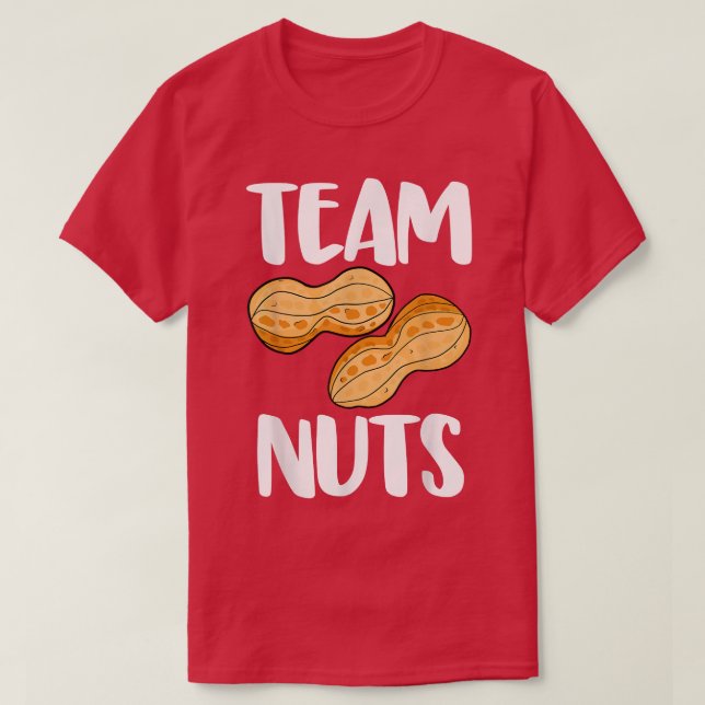 Team Peanut Tasty Nutty Gender Reveal Nöt L T Shirt (Design framsida)