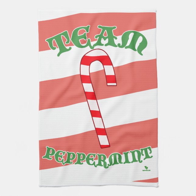 Team Peppermint Funny Christmas Mint Joy Kökshandduk (Vertikal)