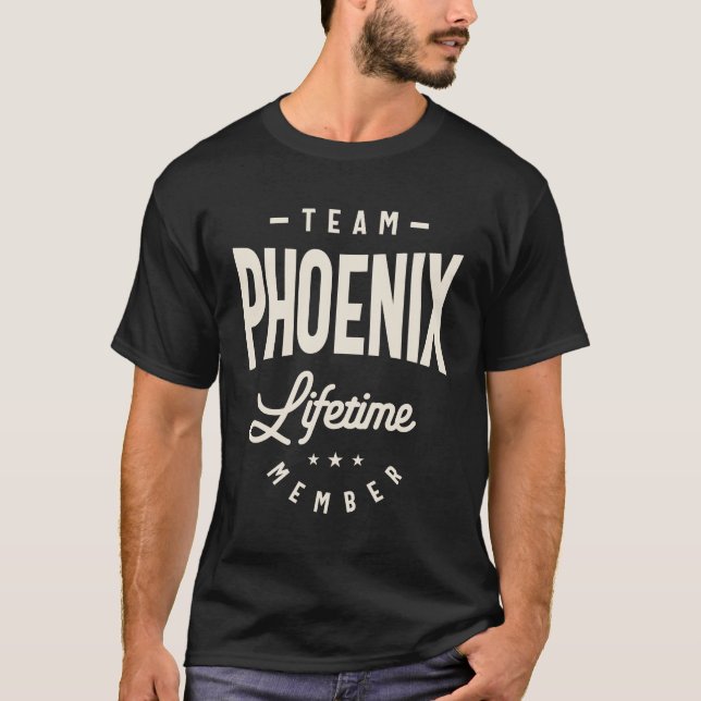 Team Phoenix-livstidsmedlem - Phoenix Namn T Shirt (Framsida)