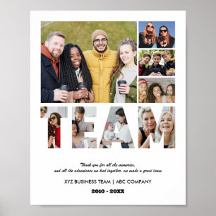 Team Photo Collage Coworking Farewell Party Poster