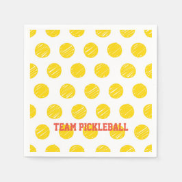 Team Pickleball Orange Gult Bollar White Sports Pappersservett