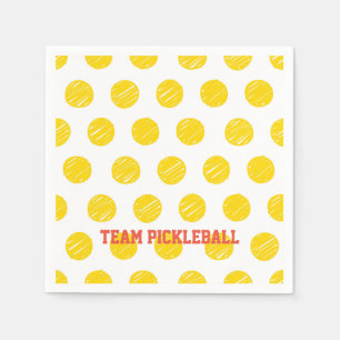 Team Pickleball Orange Gult Bollar White Sports Pappersservett