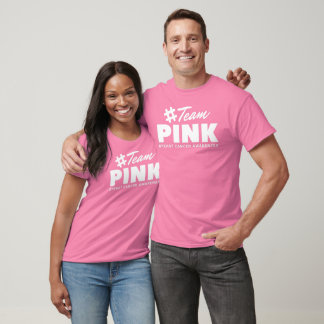 #Team PINK Bröstcancer Medvetenhet Oktober Månad T Shirt