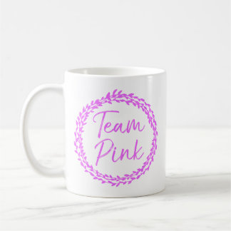Team Pink Cute Flower Gender Reveal Party Women Kaffemugg