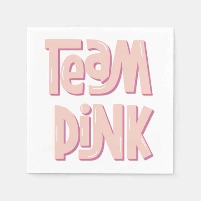 Team Pink Paper Napkin Pappersservett (Framsidan)