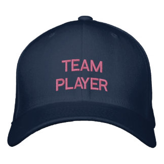 "TEAM PLAYER" CAP BRODERAD KEPS