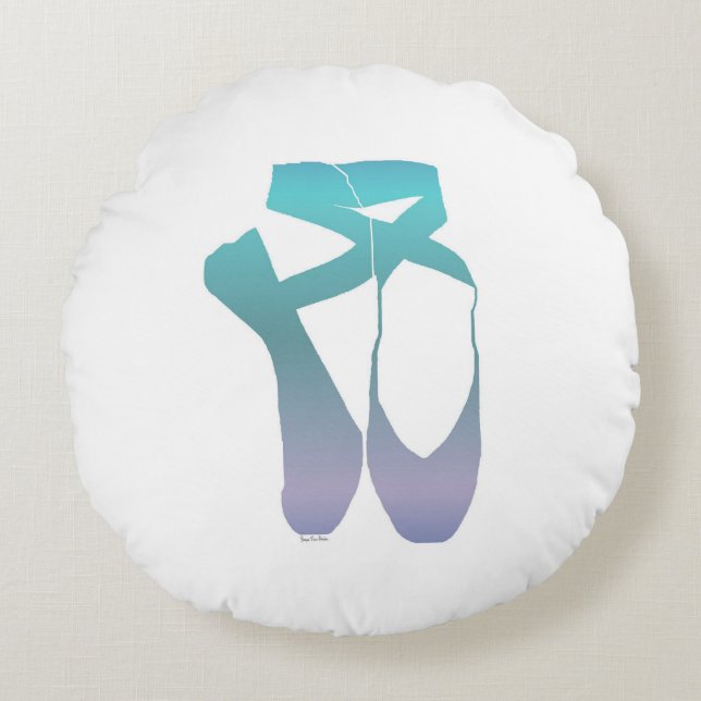 Team Pointe Ballet Ocean Rund Kudde (Framsidan)