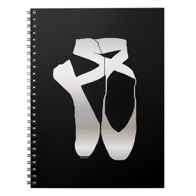 Team Pointe Ballet Silhouette Anteckningsbok Med Spiral (Framsidan)