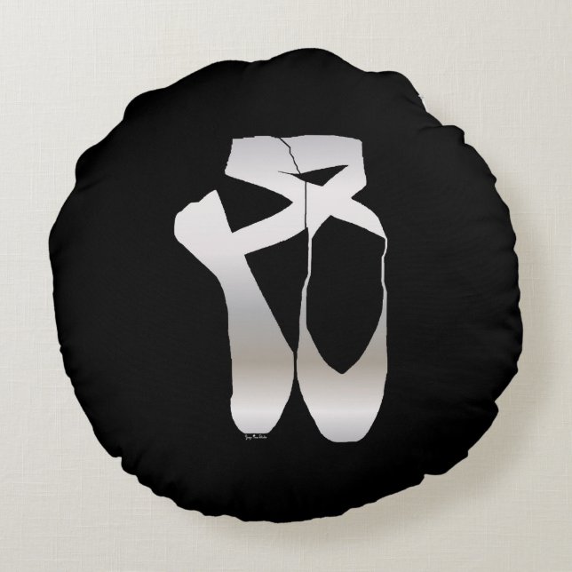Team Pointe Ballet Silhouette Rund Kudde (Baksidan)