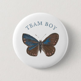 Team Pojke Elegant Butterfly Gender Reveal Knapp