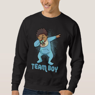 Team Pojke Svart Baby Dab Dans Baby Tillkännagivan Lång Ärmad Tröja