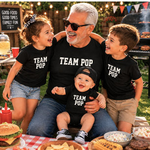 Team Pop Matchande Baby Pappas Dag-present T Shirt