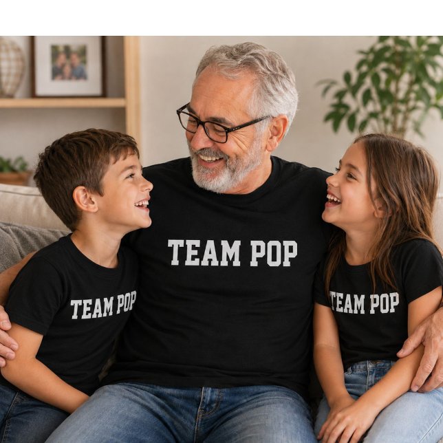 Team Pop Universitets- stil Roligt Farsdag Present T Shirt (Skapare uppladdad)
