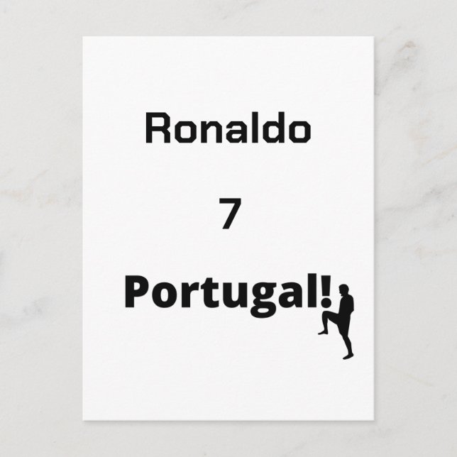 Team Portugal, ditt namn och nummer Vykort (Framsida)