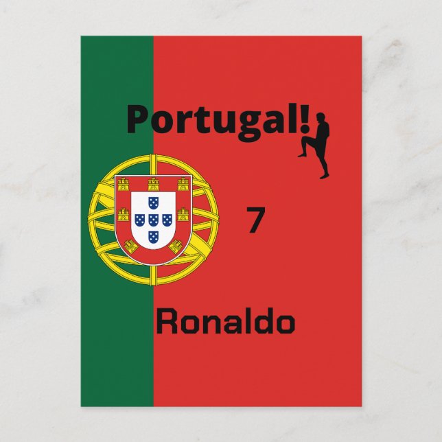 Team Portugal Flagga Edition, anpassningsbar Vykort (Framsida)