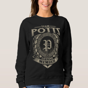 Team POTTS Livstidsmedlem Efternamn POTTS Familj V T Shirt