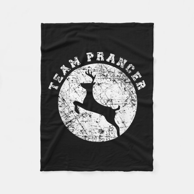 Team Prancer T Shirt, Funny Cute Christmas Gift Ki Fleecefilt (Framsidan)