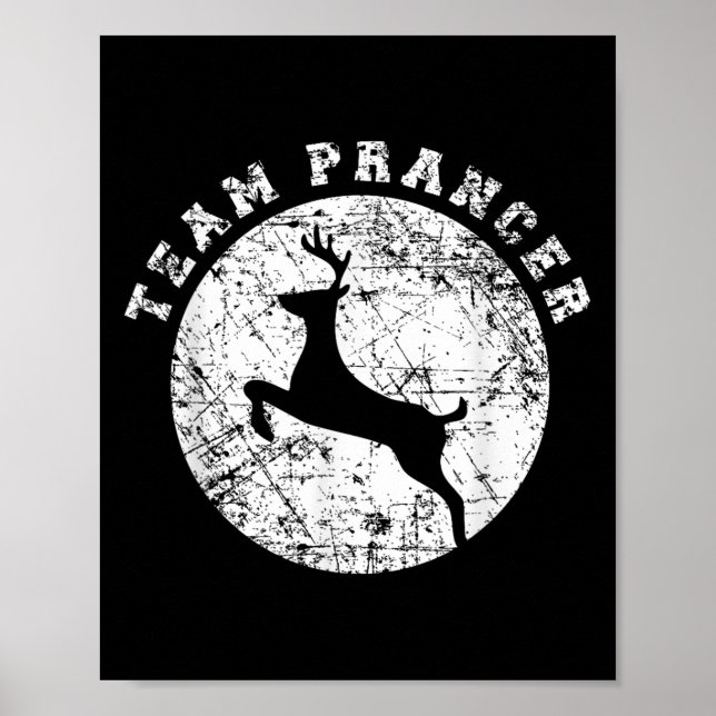 Team Prancer T Shirt, Funny Cute Christmas Gift Ki Poster (Framsidan)