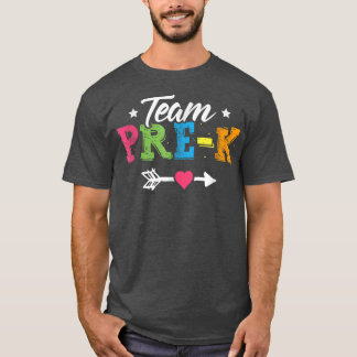 Team Pre K Preschool Teacher Student tillbaka till T Shirt