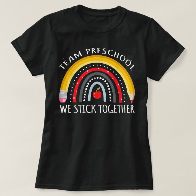 TEAM PRESCHOL Vi håller ihop PreK Teacher Stud T Shirt (Design framsida)