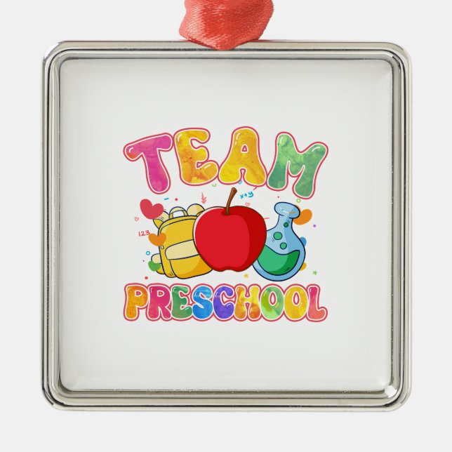 Team Preschool Julgransprydnad Metall (Framsidan)