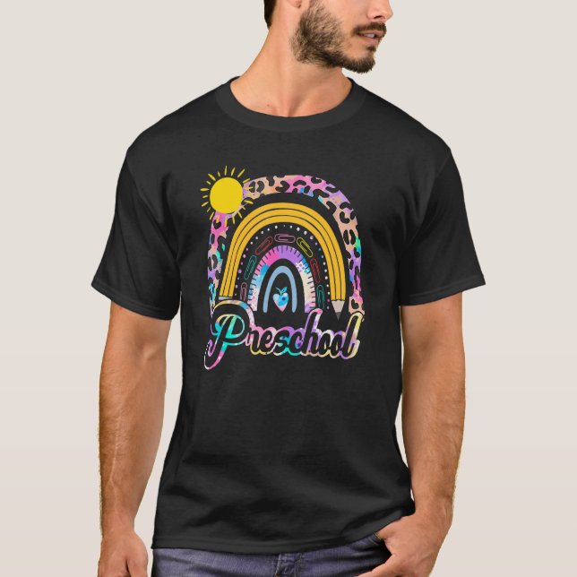Team Preschool Squad Back to school Rainbow Kids T Shirt (Framsida)