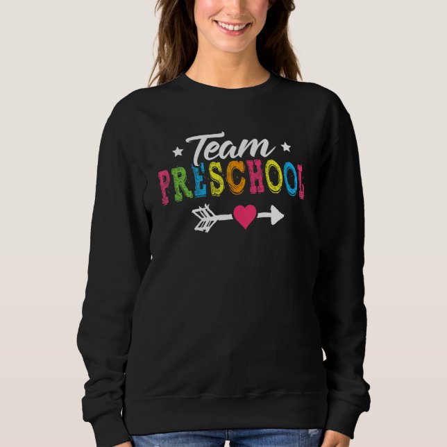 Team Preschool  Teacher Back To School 1 T Shirt (Framsida)