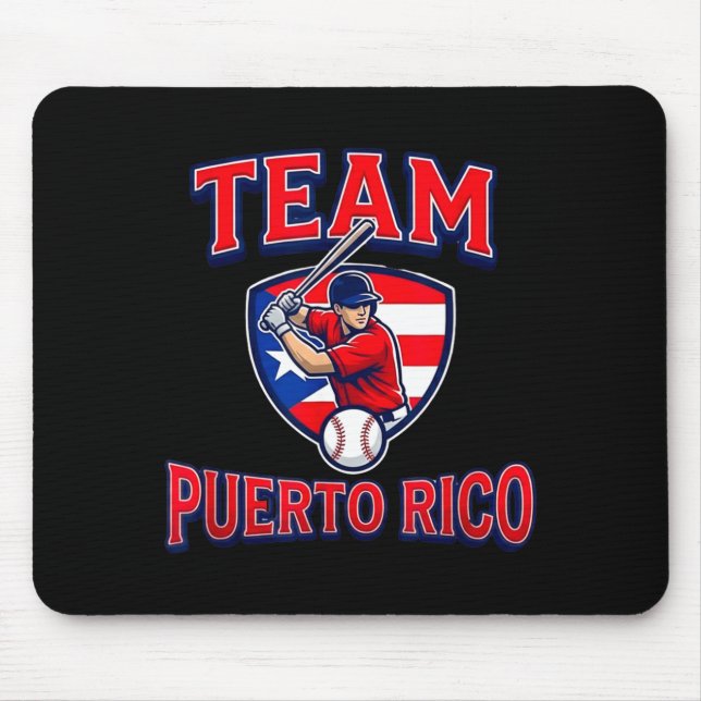 Team Puerto Rico Baseball Flag Patriotic  Musmatta (Framsidan)