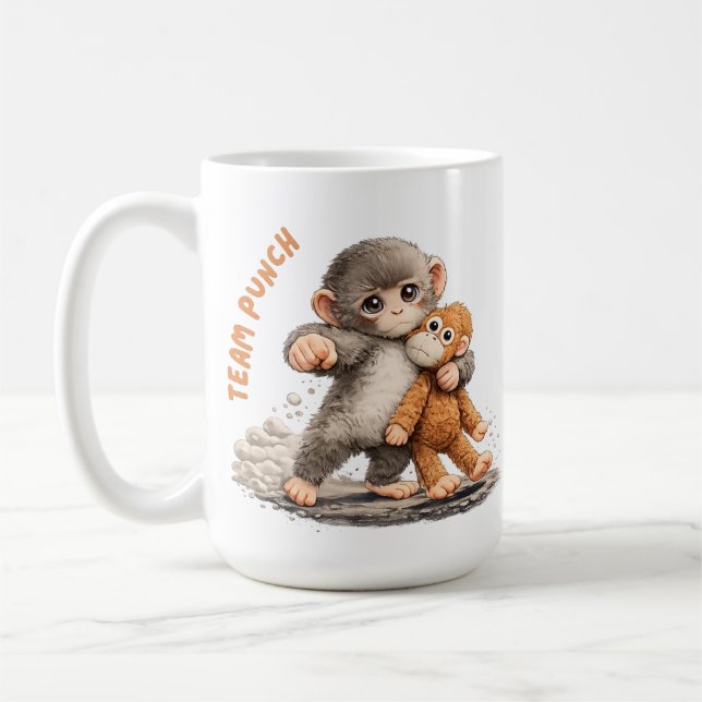 Team Punch - Baby Monkey Punch, team punch baby mo Kaffemugg (Vänster)