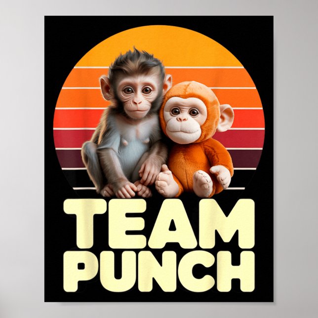 Team Punch Baby Monkey Sunset Duo Poster (Framsidan)