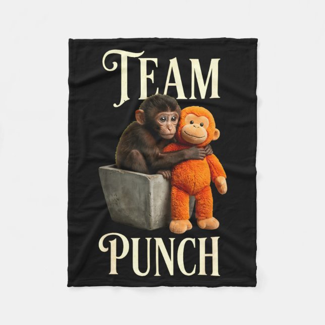 Team punch japan baby monkey punch  fleecefilt (Framsidan)