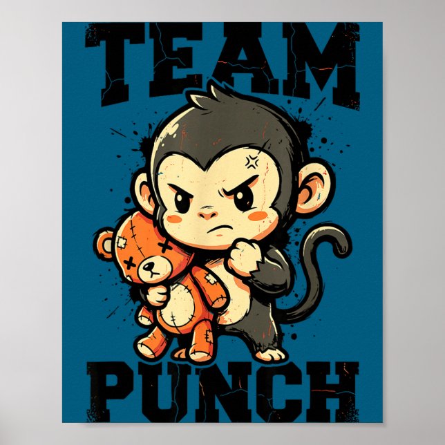 Team punch tuff baby apa gosedjur meme  poster (Framsidan)