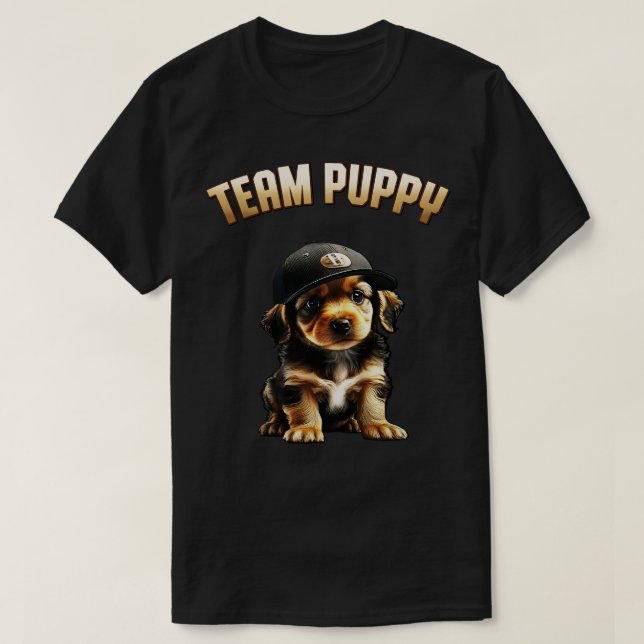 Team Puppy Cute Hund älskare Funny Pet T Shirt (Design framsida)