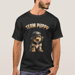 Team Puppy Cute Hund under Baseball Cap Hund älska T Shirt