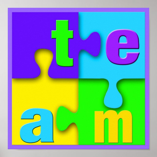 Team Puzzle Poster Skriv ut (Framsidan)