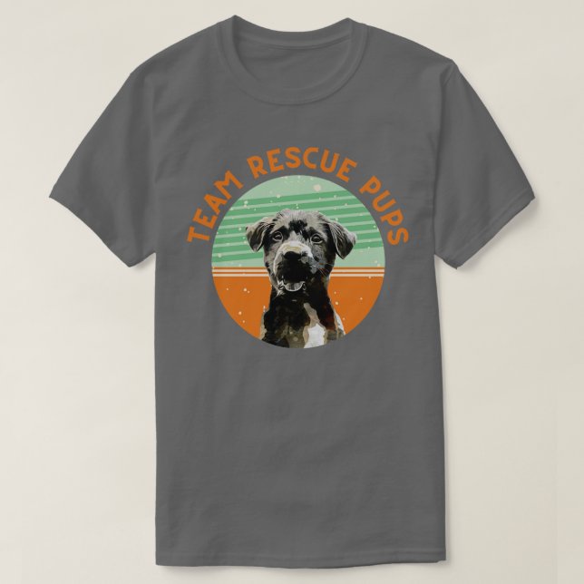 Team Rädding Valps Adopt Dont Shop Hund älskare T Shirt (Design framsida)