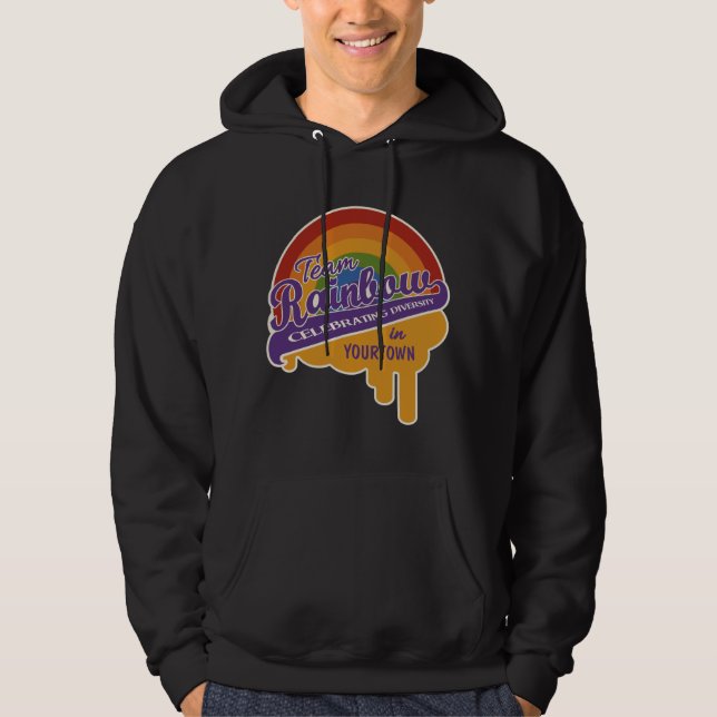 Team Rainbow anpassningsbar hooodies & jacka Sweatshirt (Framsida)