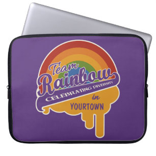 Team Rainbow anpassningsbar laptop sleeve