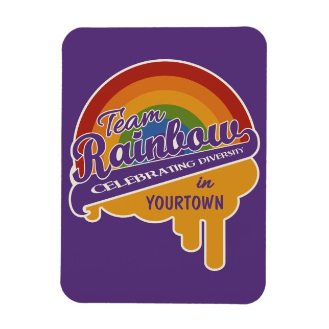 Team Rainbow anpassningsbar magnet (Vertikal)