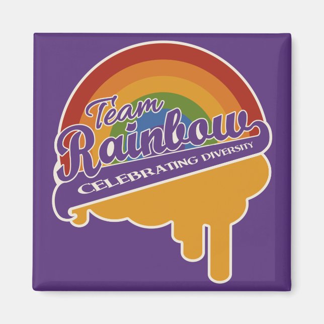 Team Rainbow anpassningsbar magnet (Framsidan)