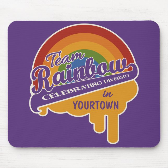 Team Rainbow anpassningsbar moussat Musmatta (Framsidan)