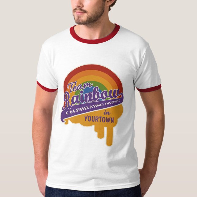 Team Rainbow anpassningsbar shirt Tröja (Framsida)