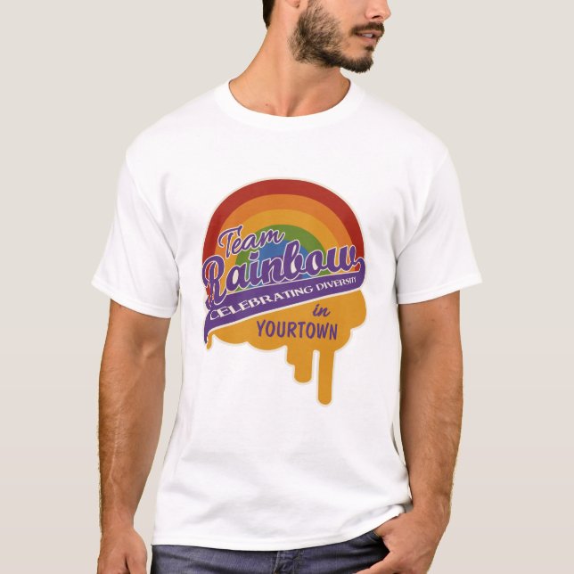 Team Rainbow anpassningsbar shirt - välj stil Tröja (Framsida)